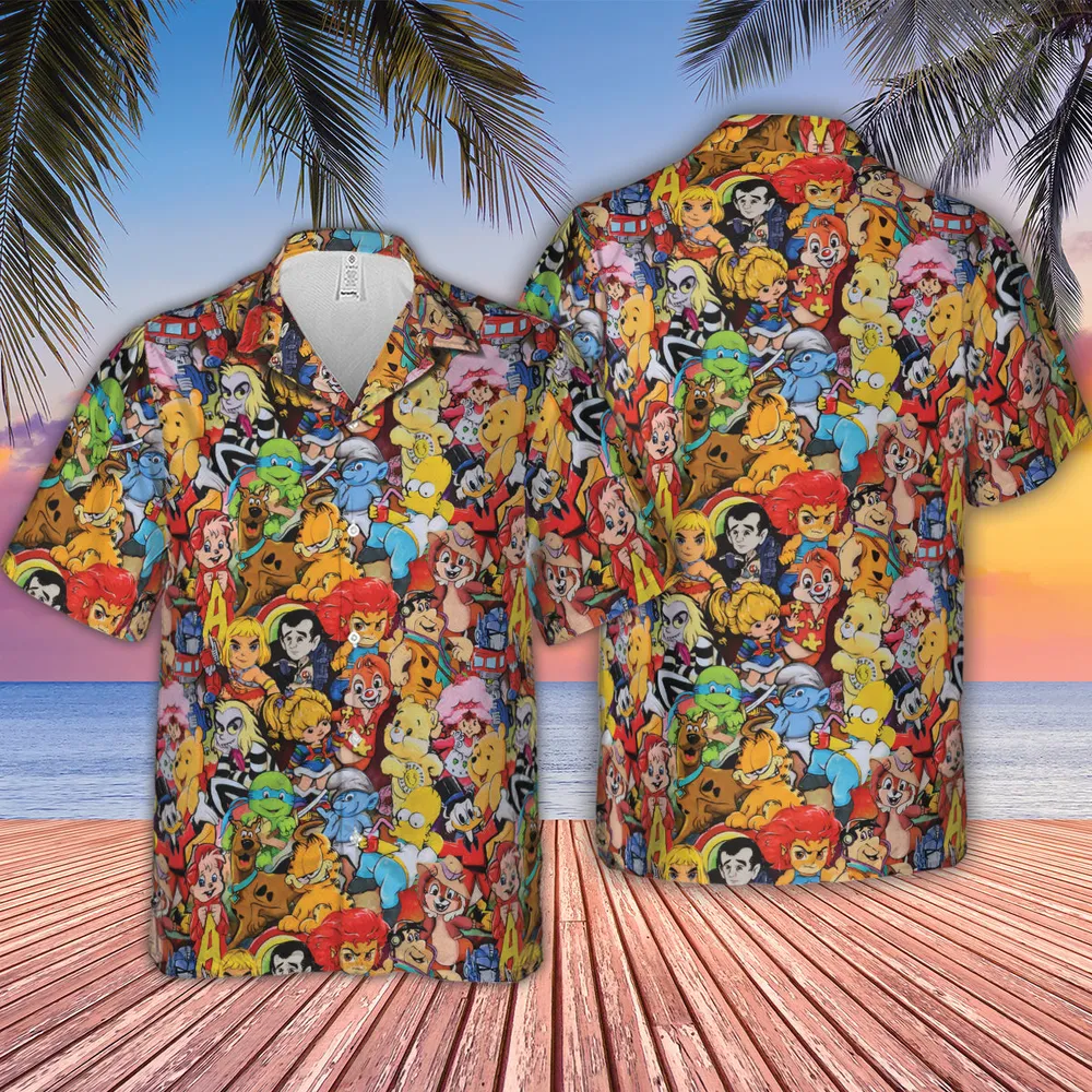 Old Cartoon Characters Hawaiian Shirt - 4