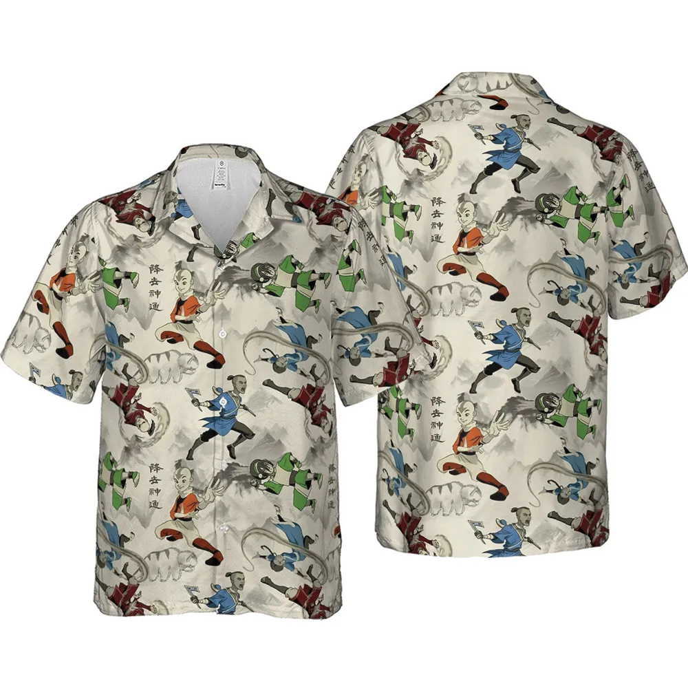 Aang Katara Toph Beifong Sokka Avatar The Last Airbender Hawaiian Shirt - 4