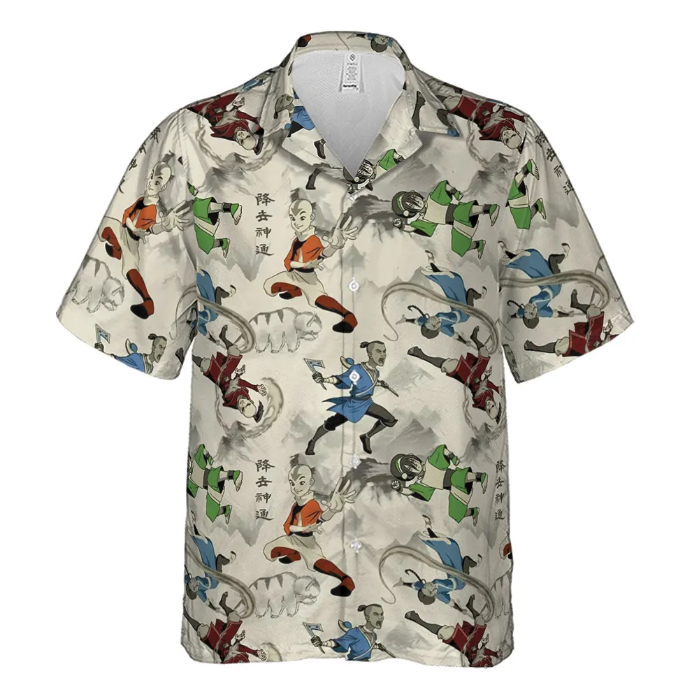 Aang Katara Toph Beifong Sokka Avatar The Last Airbender Hawaiian Shirt - 2