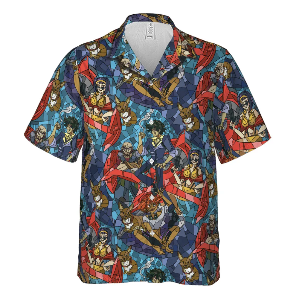 Spike Spiegel Faye Valentine Edward Wong Cowboy Bebop Hawaiian Shirt - 2