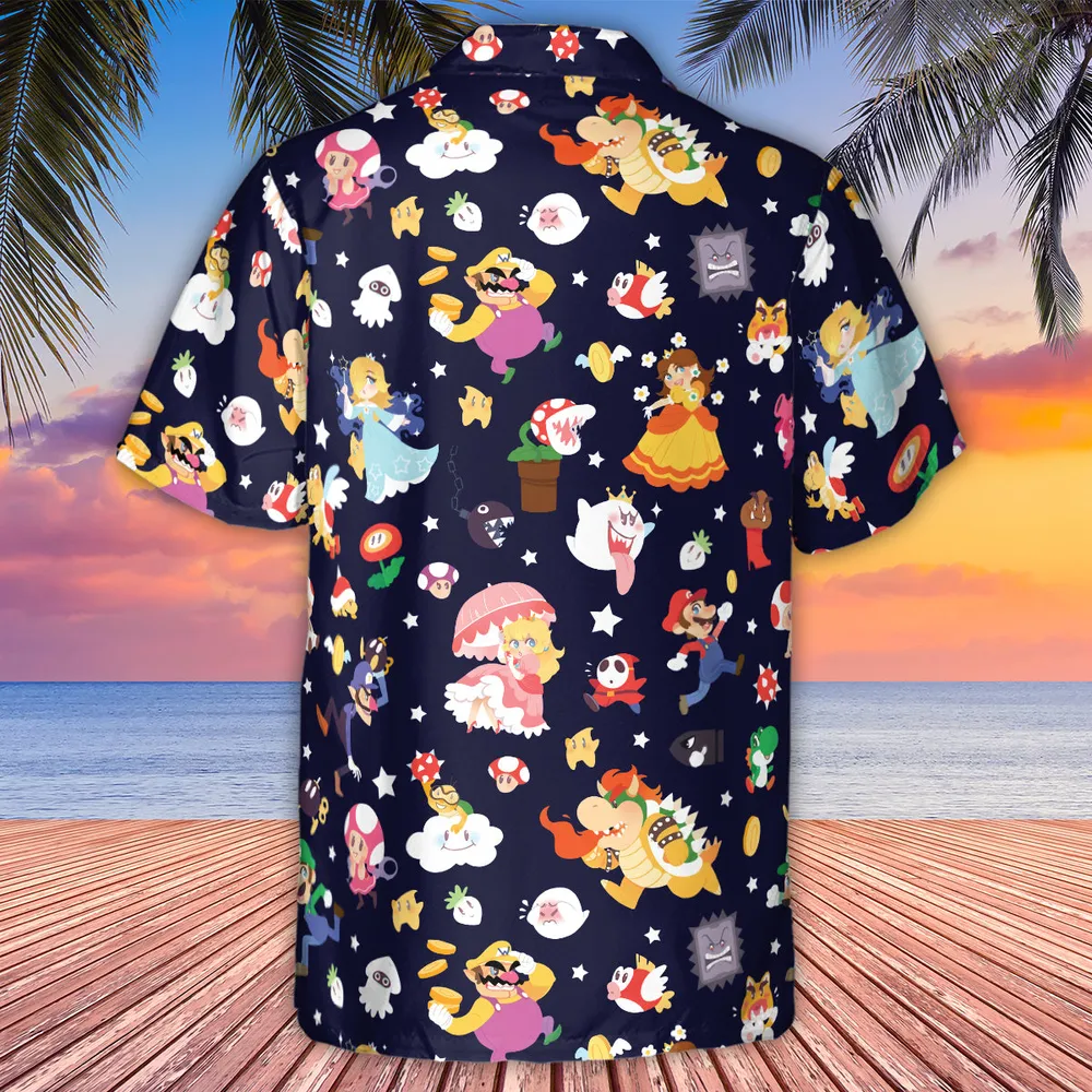 Mushroom Kingdom Super Mario Hawaiian Shirt - 3