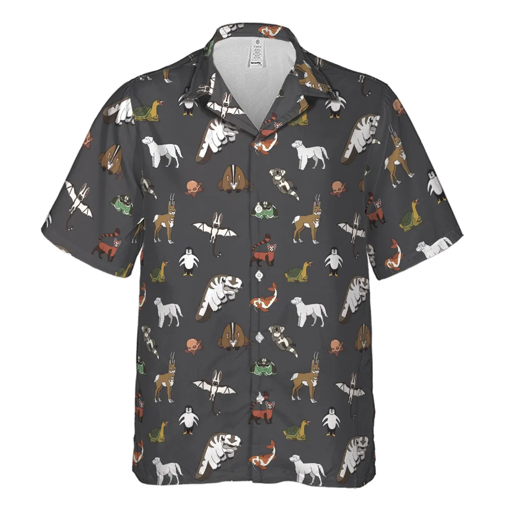 Menagerie Appa Sky Bison Momo Naga Pabu Avartar The Last Airbender Hawaiian Shirt - 2