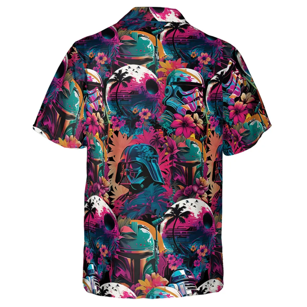Star Wars Synthwave Hawaiian Shirt - 3