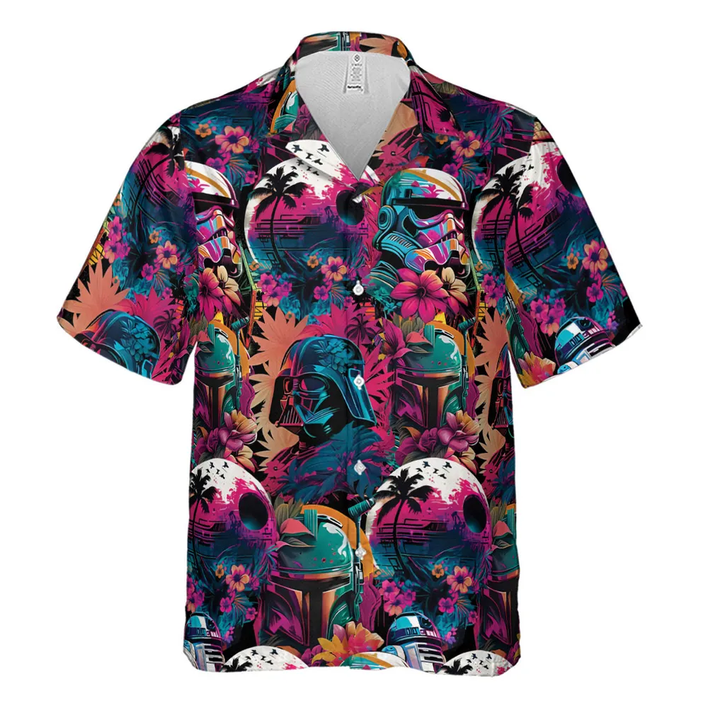 Star Wars Synthwave Hawaiian Shirt - 2