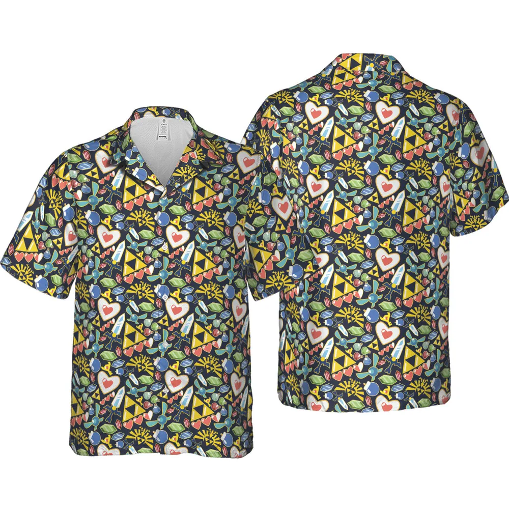Zelda Theme Items Hawaiian Shirt - 4