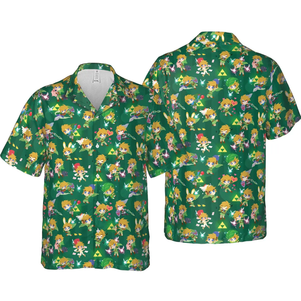 Cute Link Posing The Legend Of Zelda Hawaiian Shirt - 4