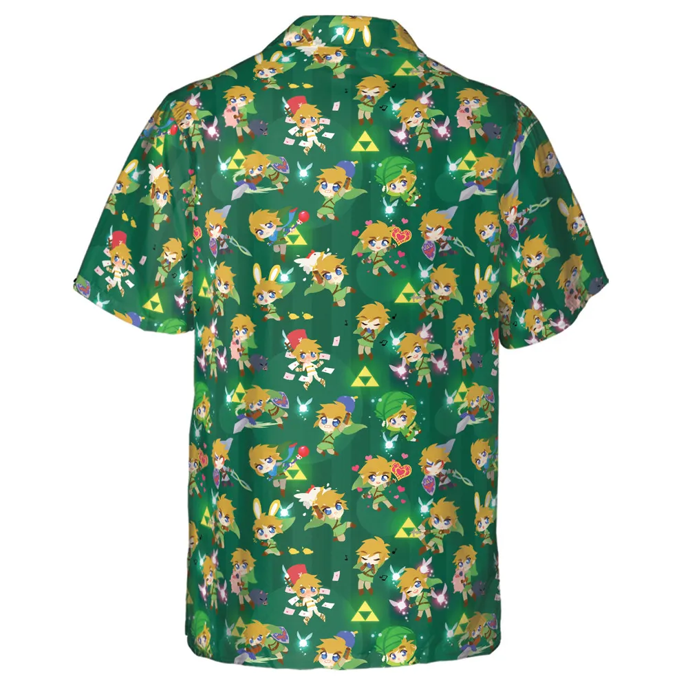 Cute Link Posing The Legend Of Zelda Hawaiian Shirt - 3