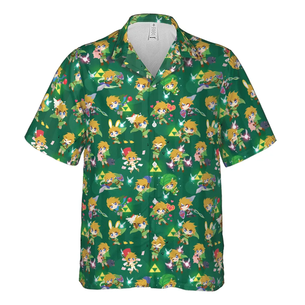 Cute Link Posing The Legend Of Zelda Hawaiian Shirt - 2