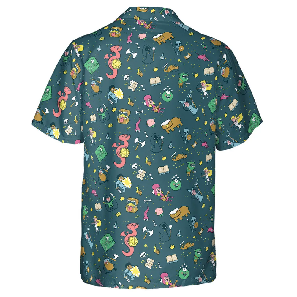 Cute Doodle Dungeons Hawaiian Shirt - 3
