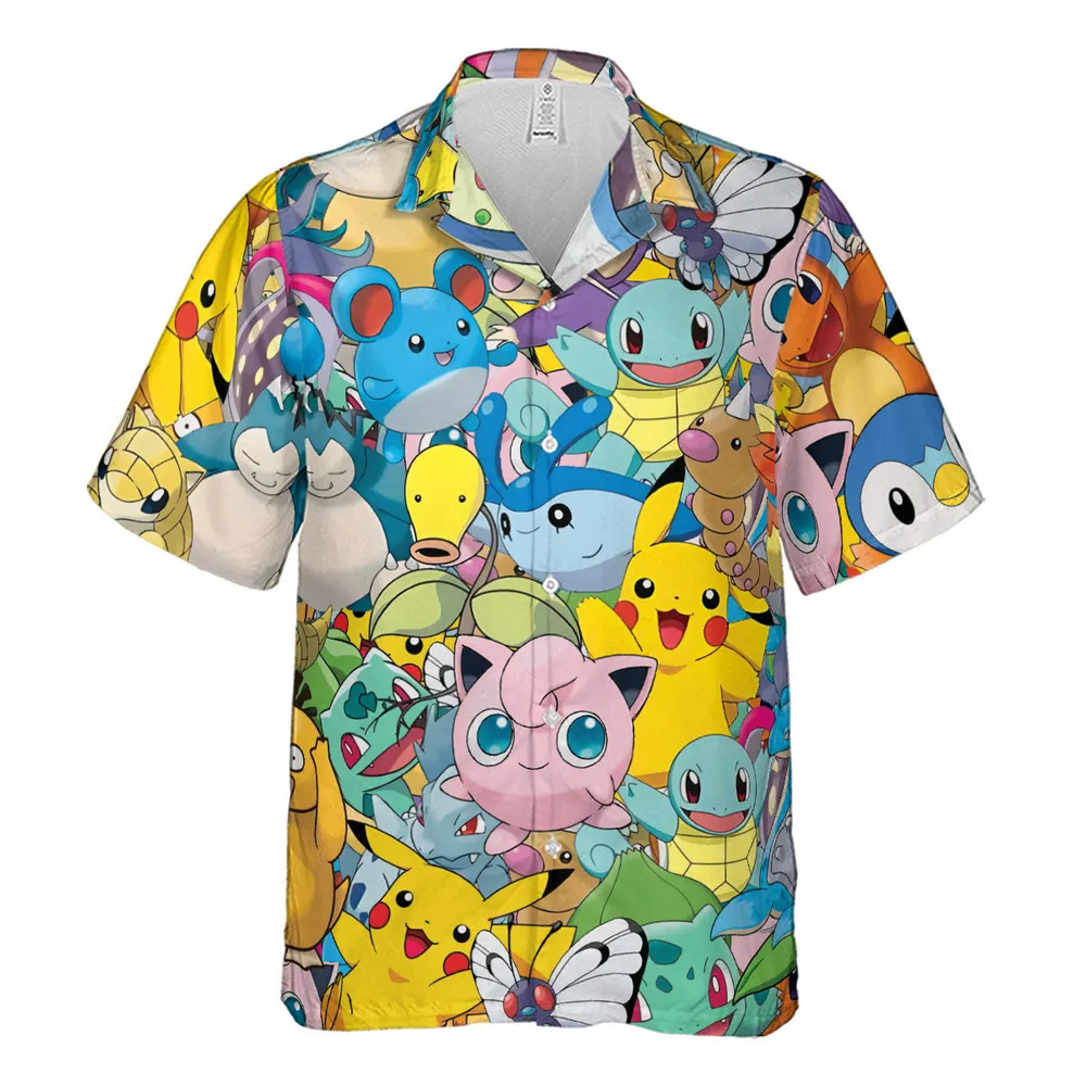 Magical Creatures Pokemon Hawaiian Shirt - 2