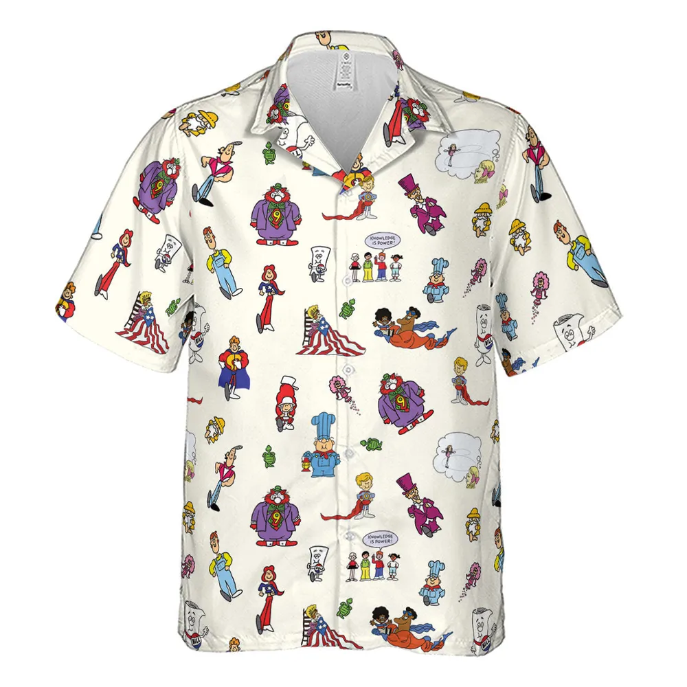 Schoolhouse Rock Characters Hawaiian Shirt - 2