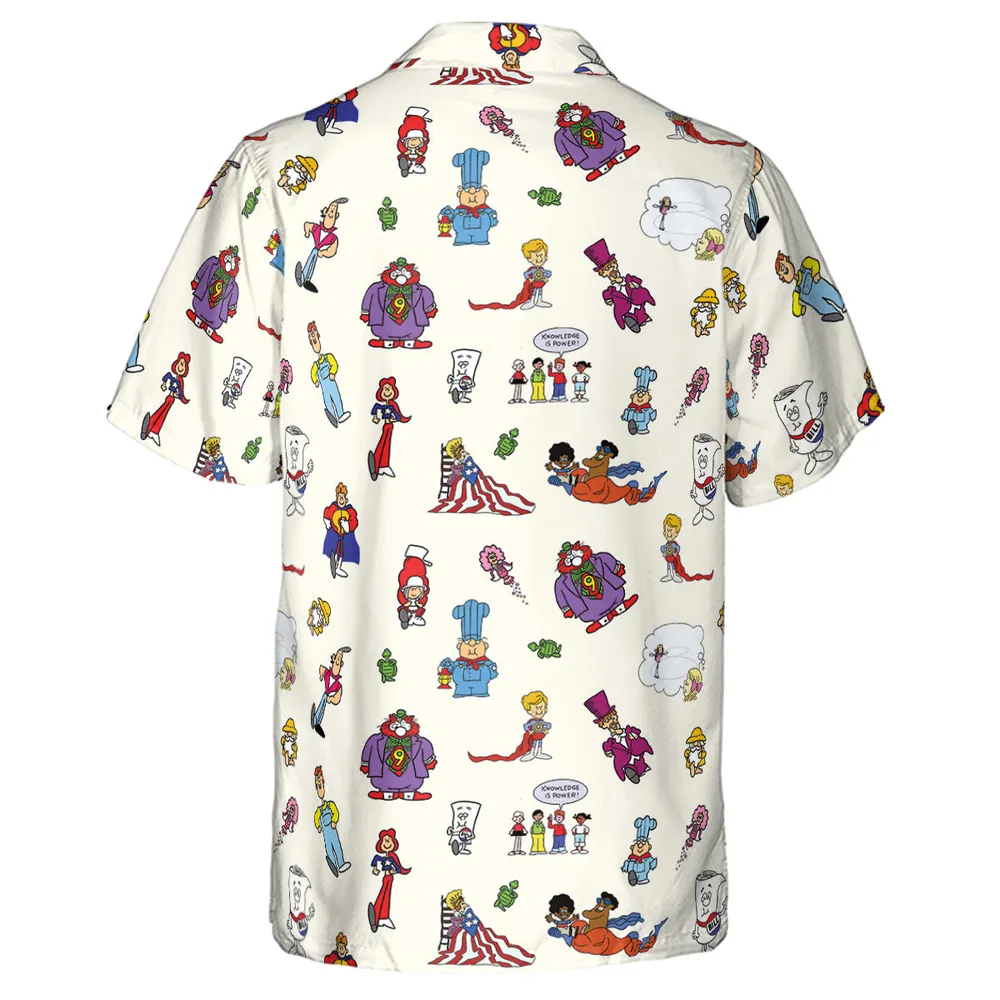 Schoolhouse Rock Characters Hawaiian Shirt - 3