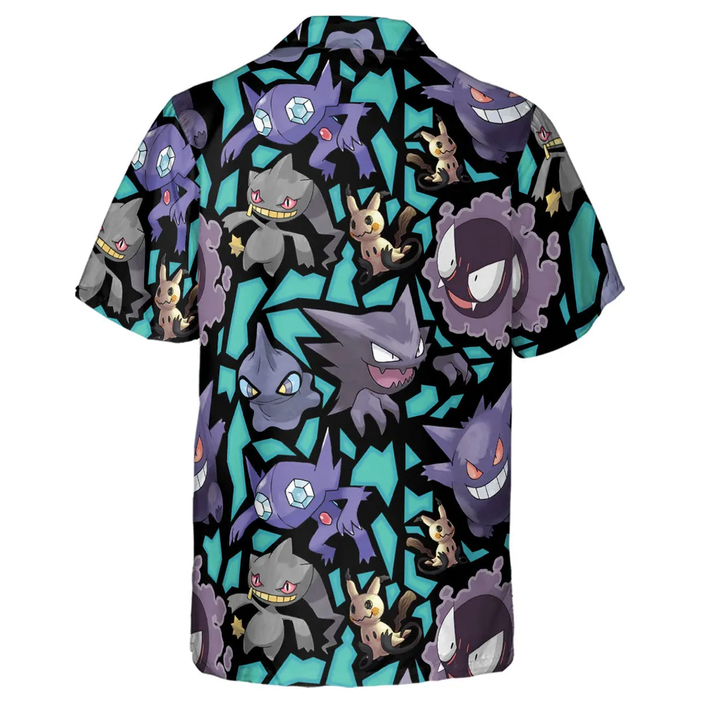 Ghost Type Pokemon Hawaiian Shirt - 3