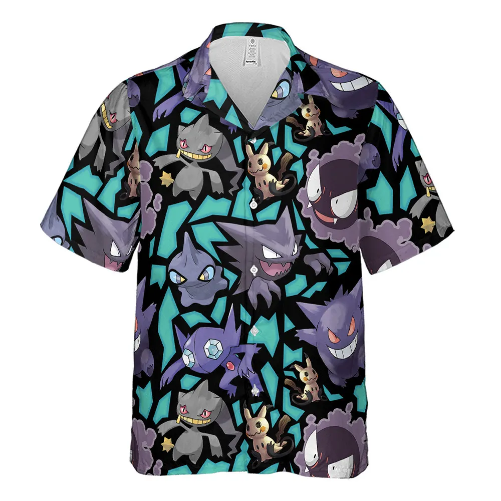 Ghost Type Pokemon Hawaiian Shirt - 2
