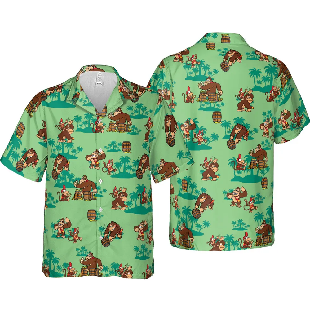 Donkey Kong & Diddy Kong Hawaiian Shirt - 4