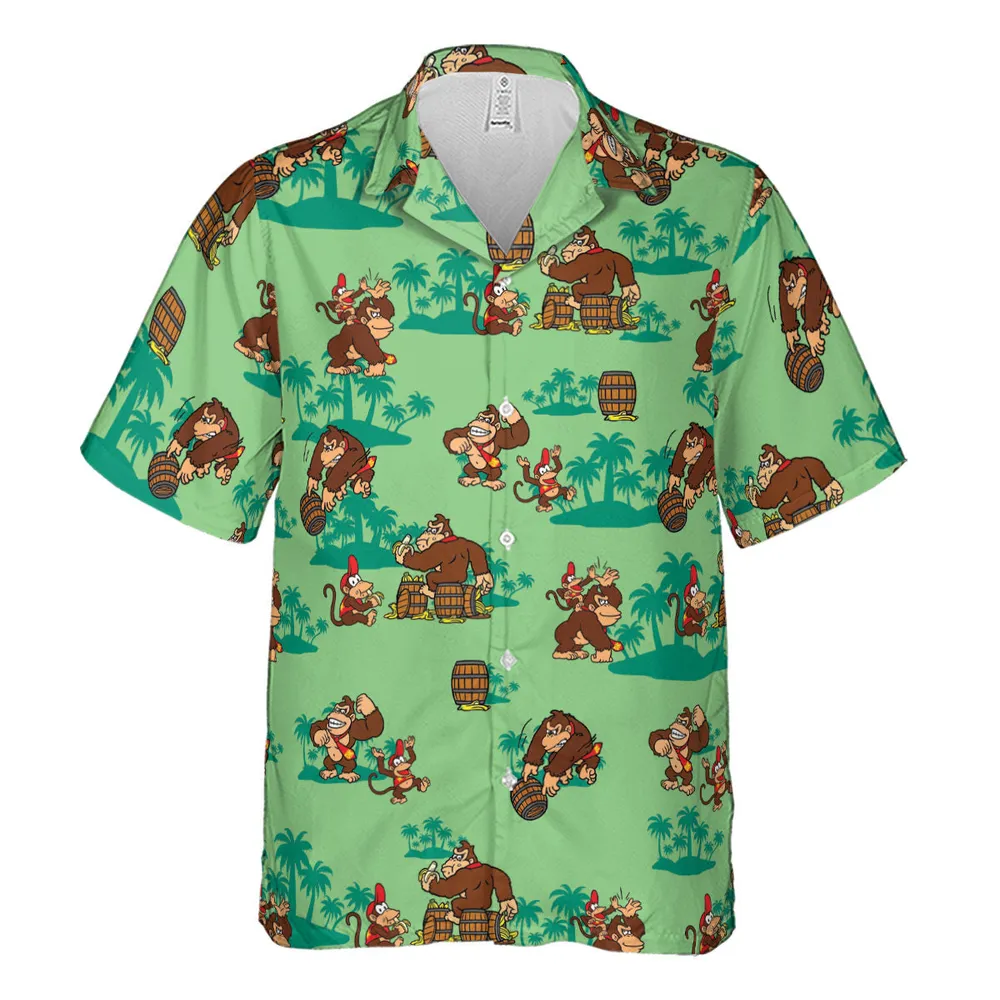 Donkey Kong & Diddy Kong Hawaiian Shirt - 2