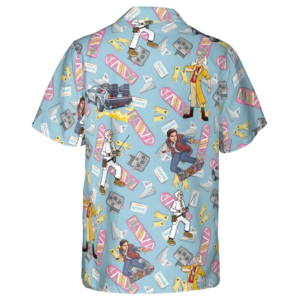 Marty McFly Dr. Emmett Brown Back To The Future Hawaiian Shirt - 3