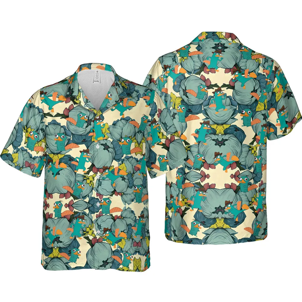 Perry The Platypus Phineas and Ferb Hawaiian Shirt - 4