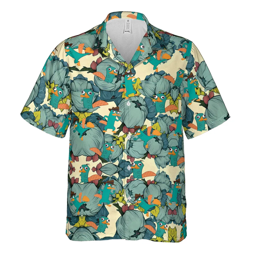 Perry The Platypus Phineas and Ferb Hawaiian Shirt - 2