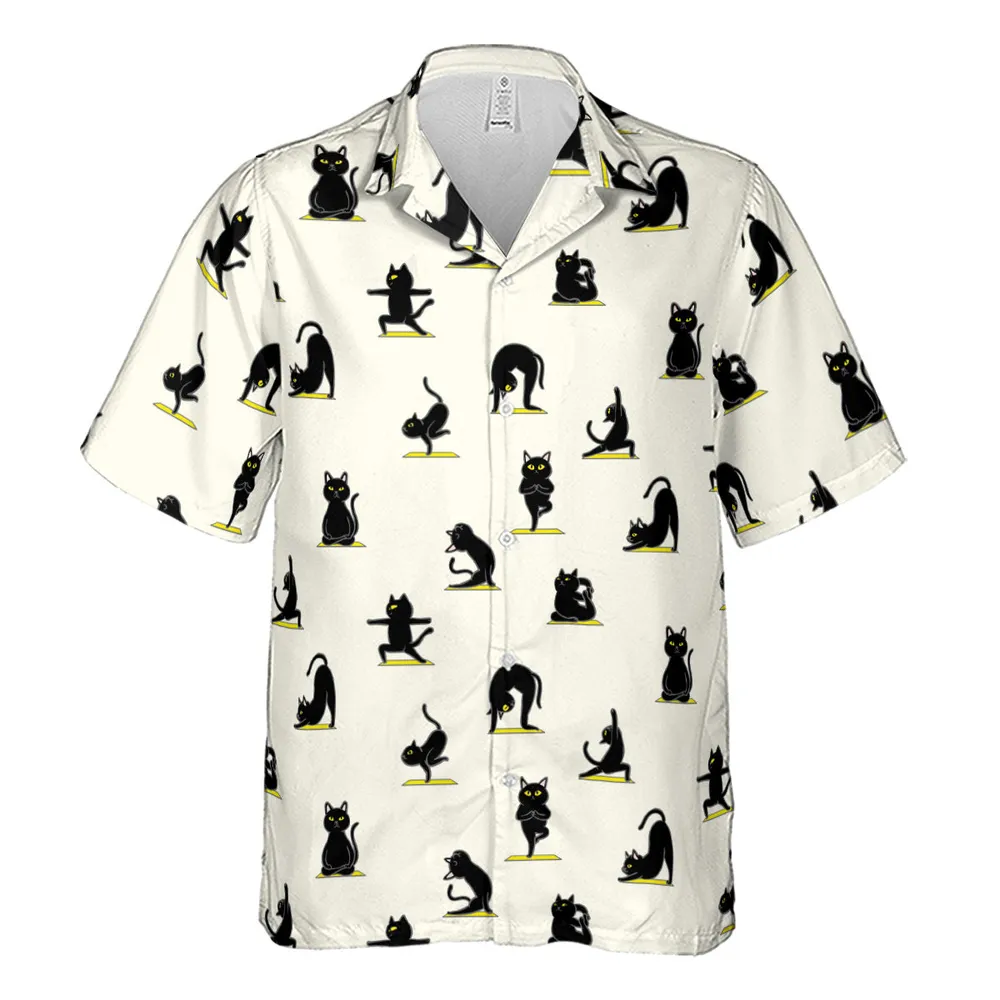 Bombay Cat Yoga Pattern Hawaiian Shirt - 2