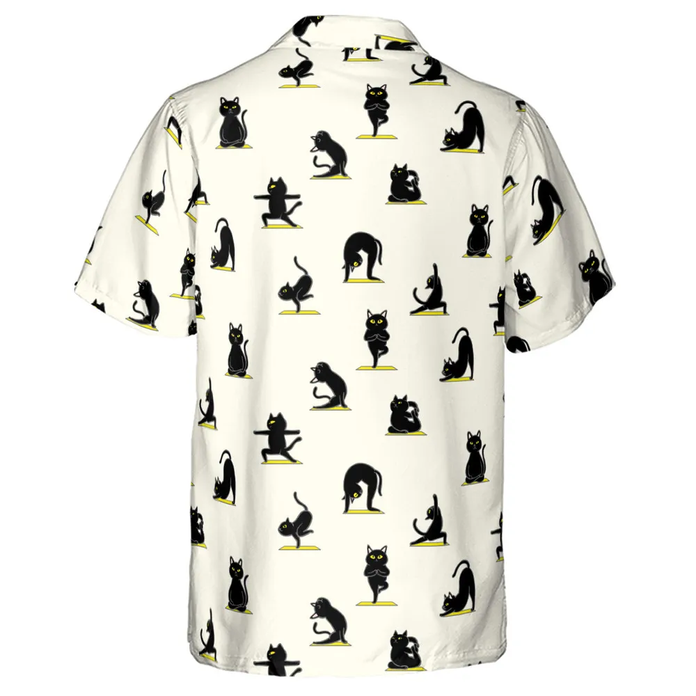 Bombay Cat Yoga Pattern Hawaiian Shirt - 3