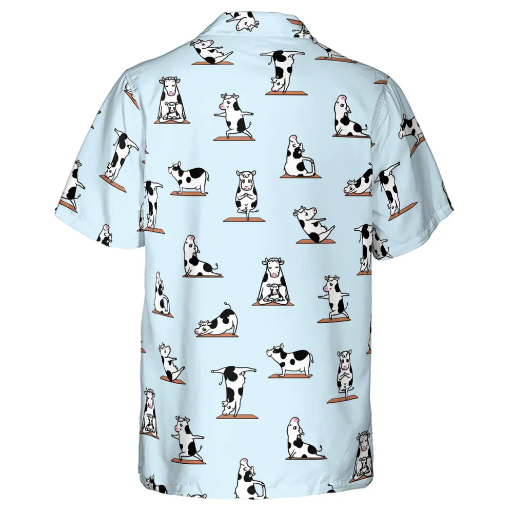 Moo Yoga Pattern Hawaiian Shirt - 3