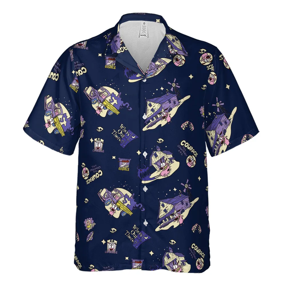 Courage the Cowardly Dog Scenic Hawaiian Shirt - 2