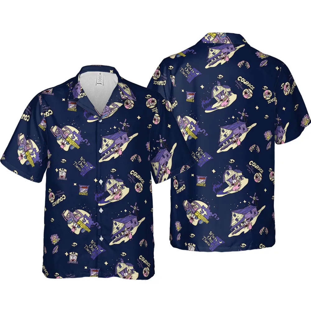 Courage the Cowardly Dog Scenic Hawaiian Shirt - 4