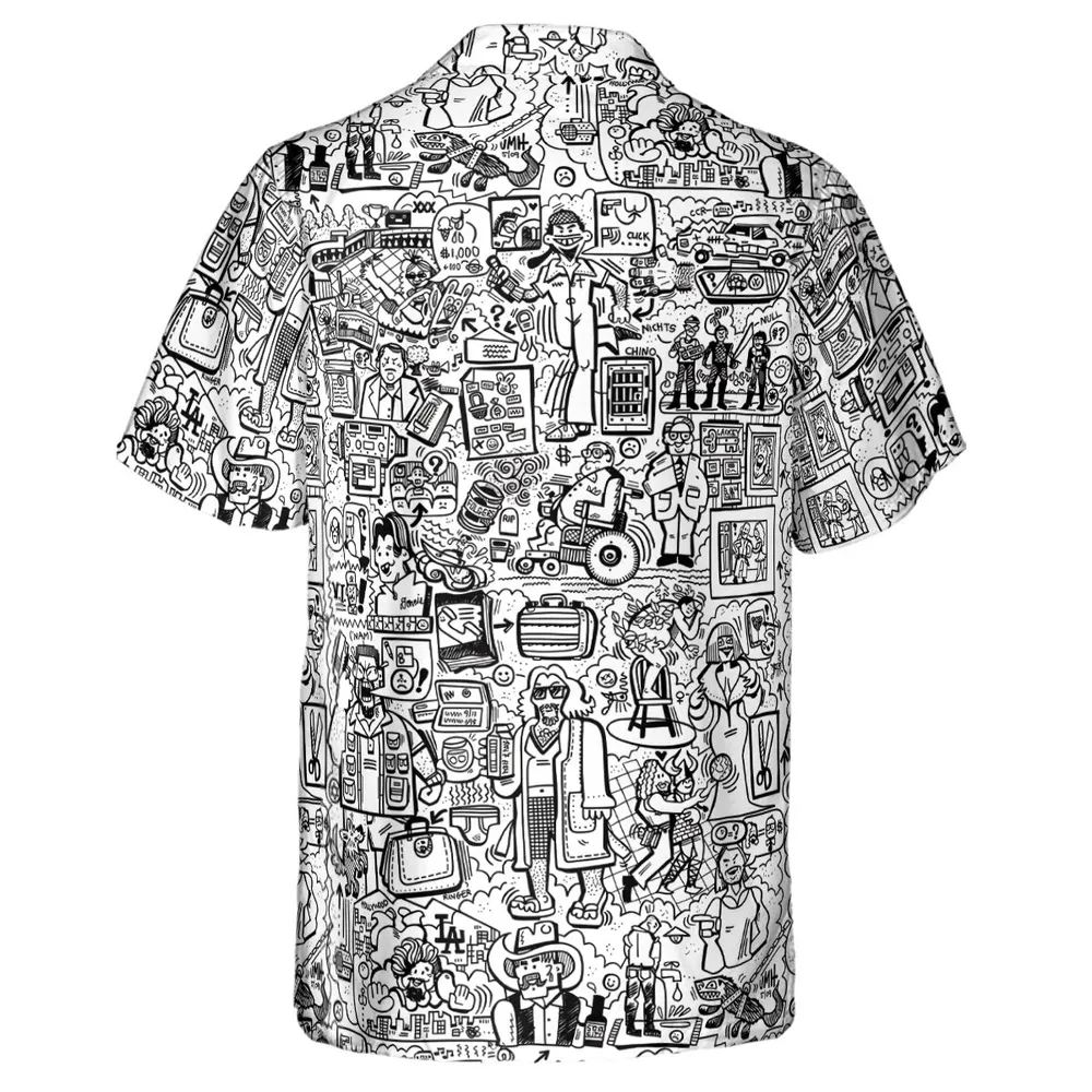 The Big Lebowski Doodles Hawaiian Shirt - 3
