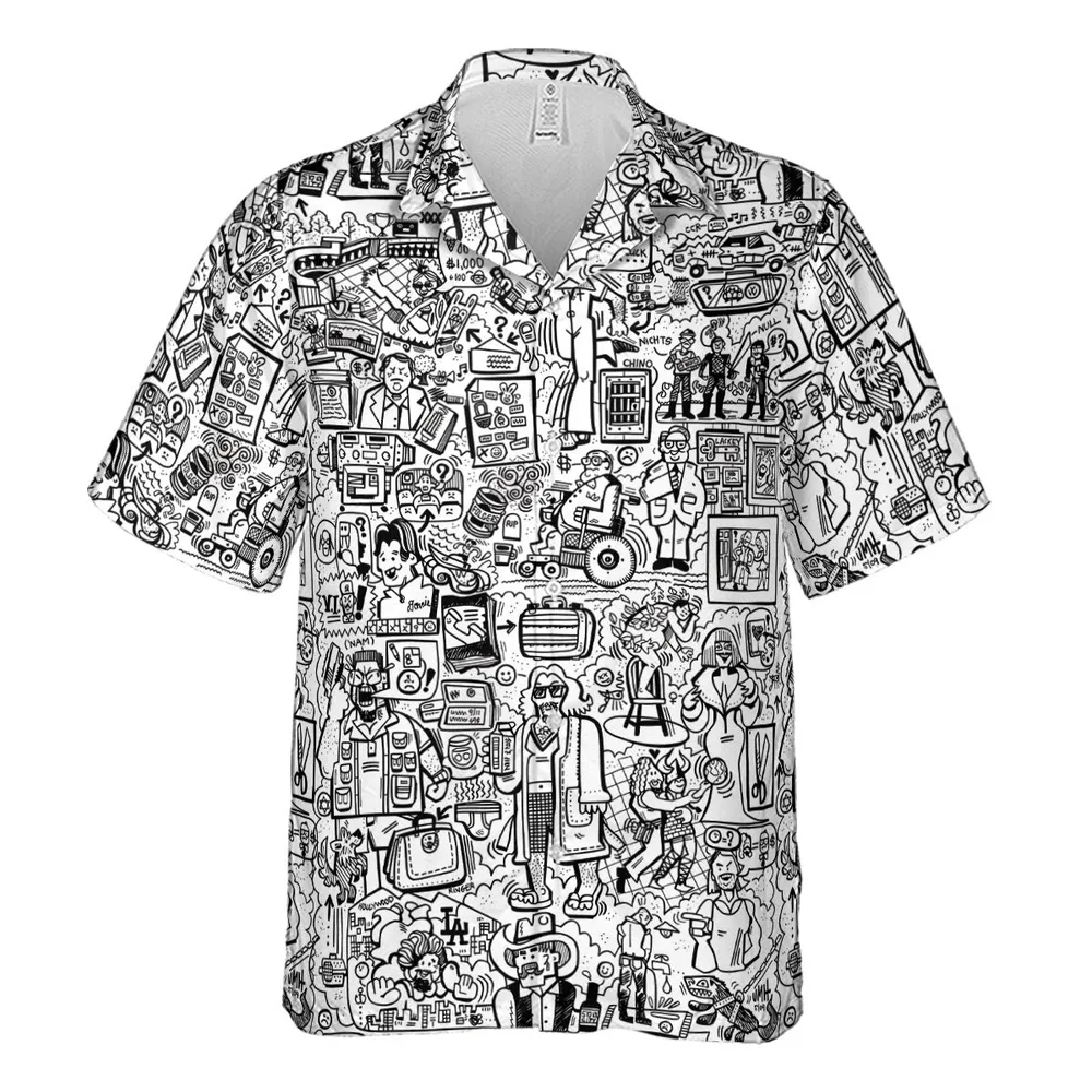 The Big Lebowski Doodles Hawaiian Shirt - 2