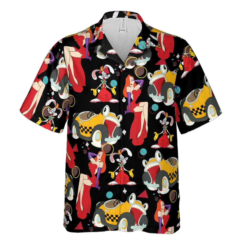Retro 90s Jessica Rabbit Roger Rabbit Hawaiian Shirt - 2