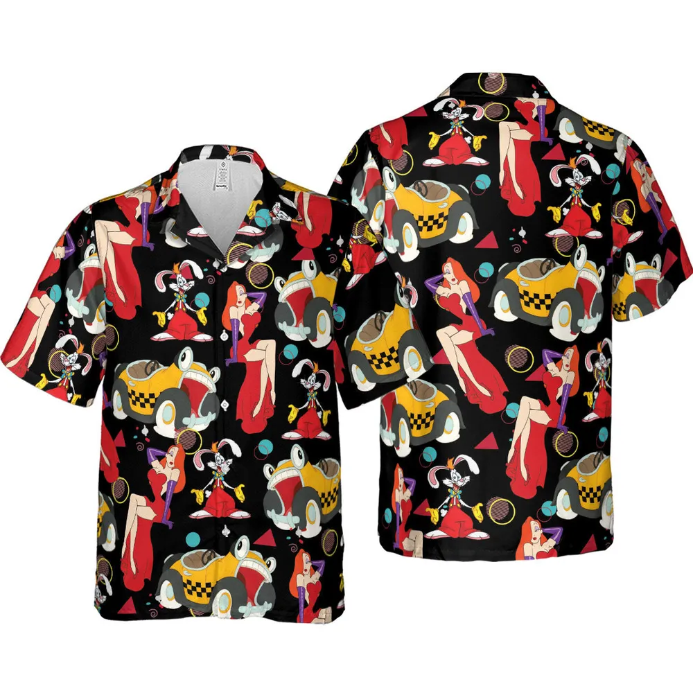 Retro 90s Jessica Rabbit Roger Rabbit Hawaiian Shirt - 4