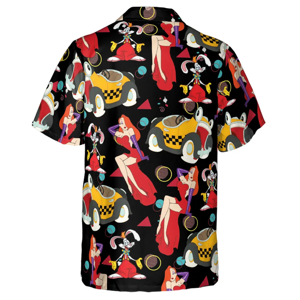 Retro 90s Jessica Rabbit Roger Rabbit Hawaiian Shirt - 3