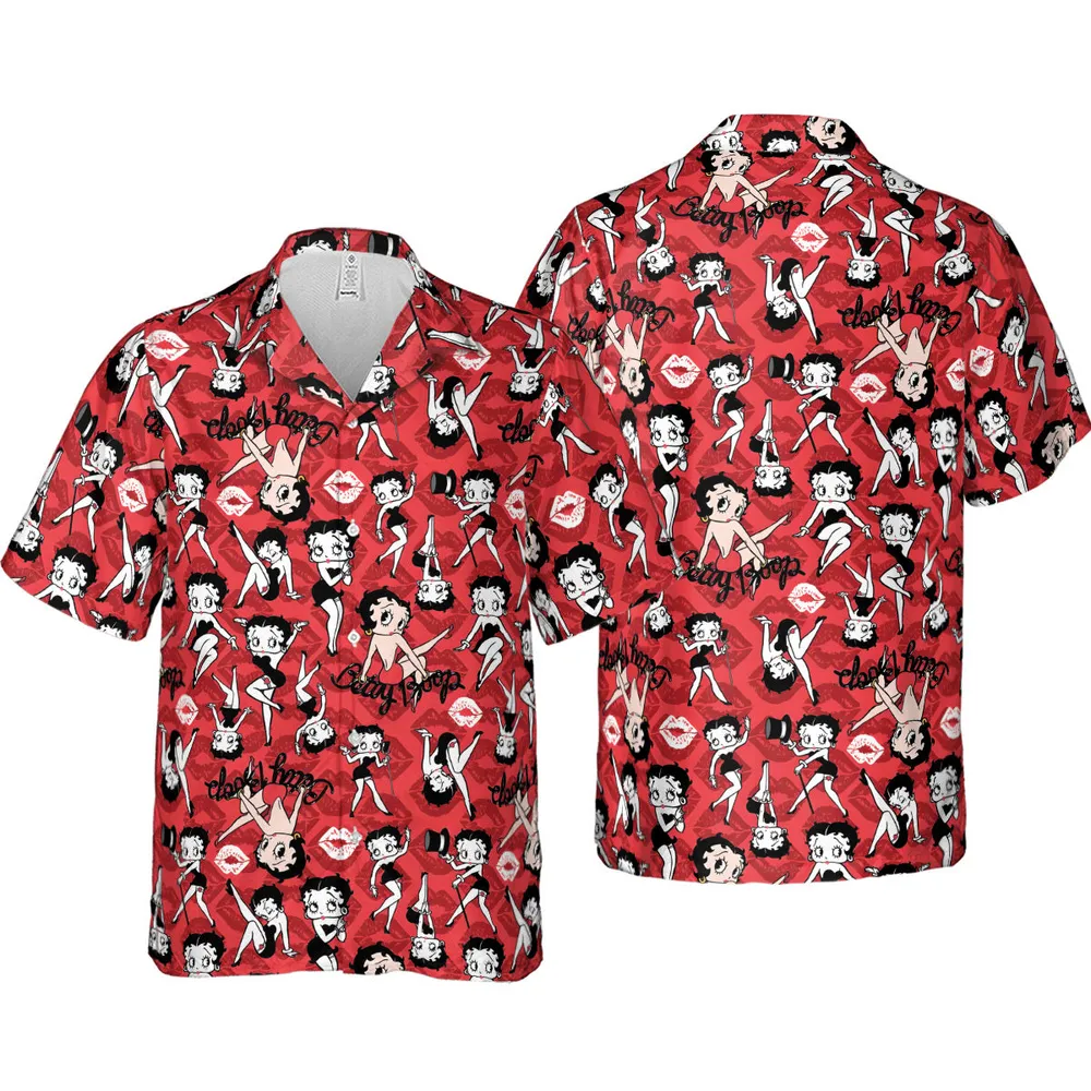 Betty Boop Singer Cartoon Sexy Hawaiian Shirt - 4