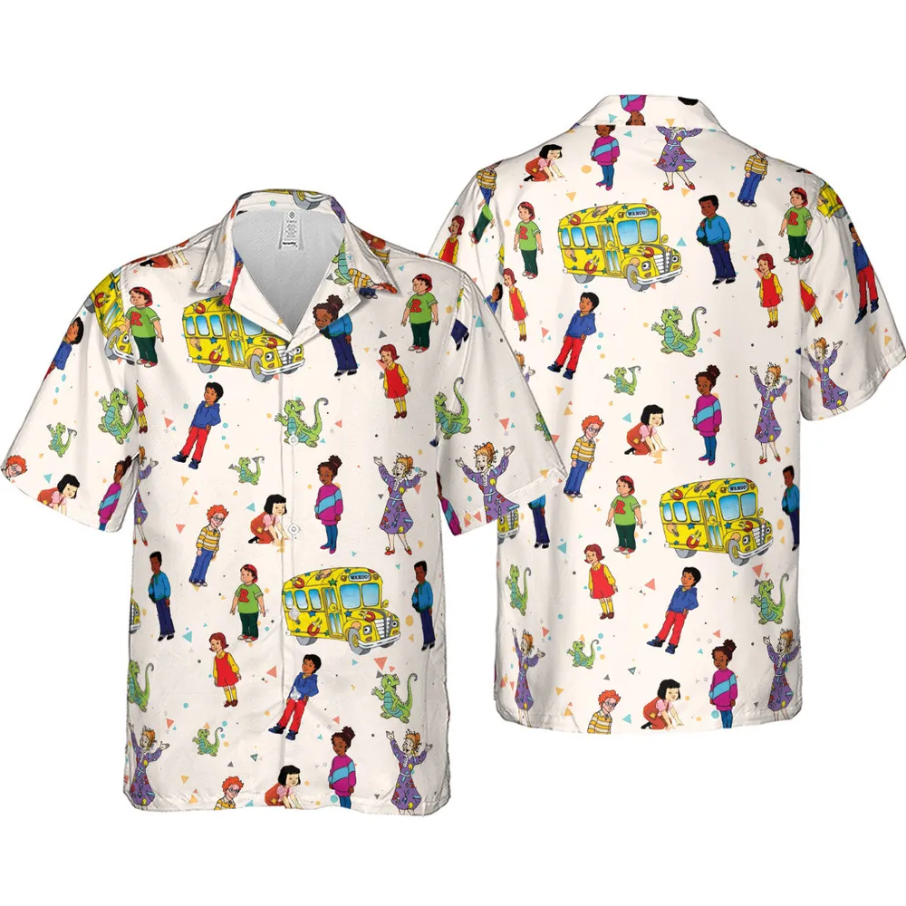 The Magic School Bus Characters Hawaiian Shirt - 4