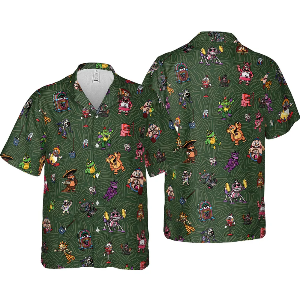 Five Nights at Freddy's Characters Hawaiian Shirt - 4