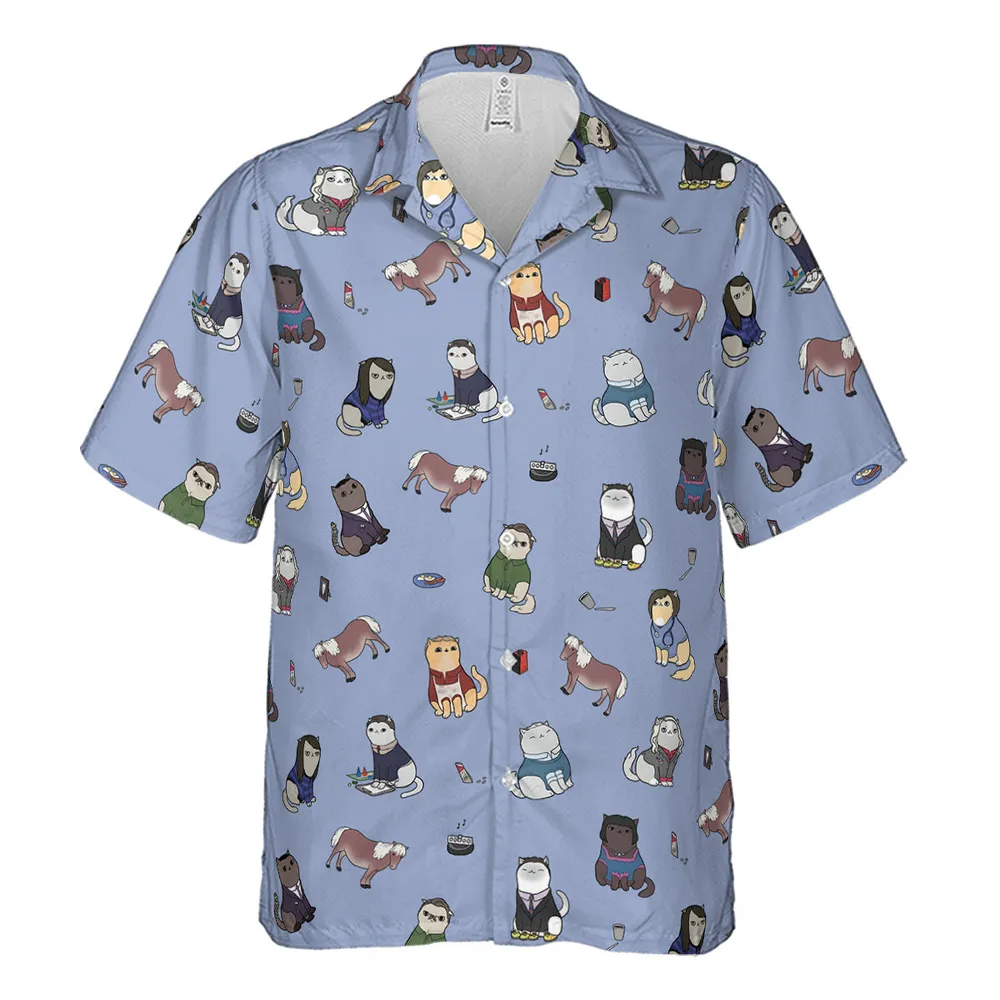 Purrs and Recreation Parks and Recreation Hawaiian Shirt - 2