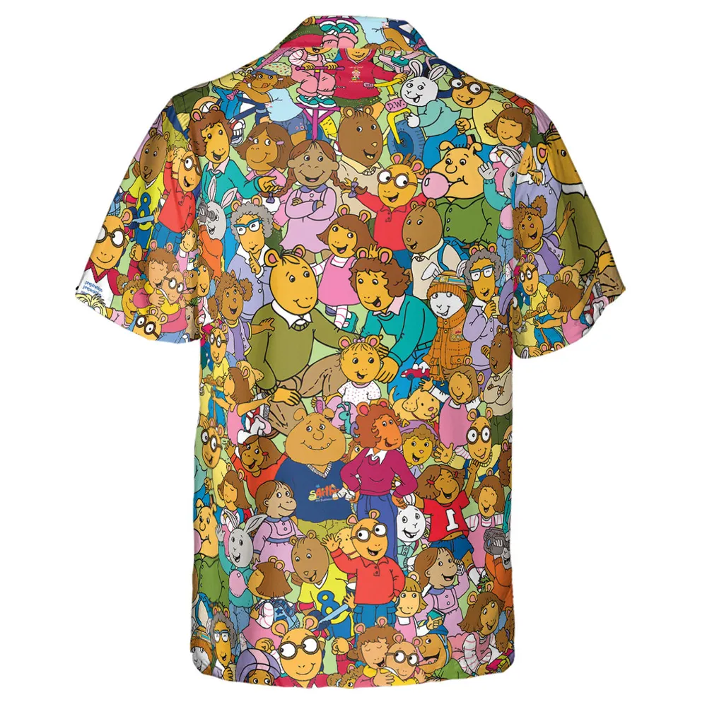 Cast Of Arthur Cartoon Hawaiian Shirt - 3