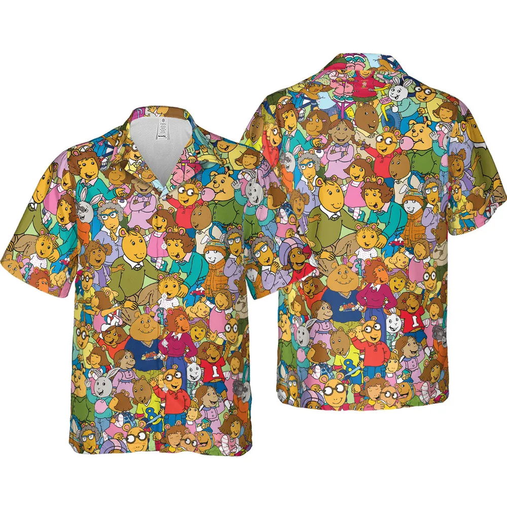 Cast Of Arthur Cartoon Hawaiian Shirt - 4