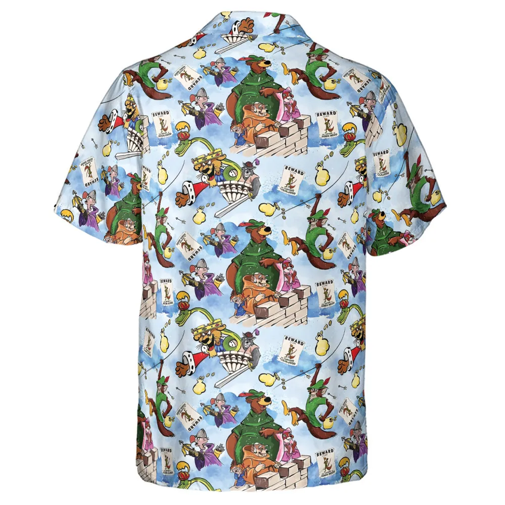 Robin Hood Characters Pattern Hawaiian Shirt - 3