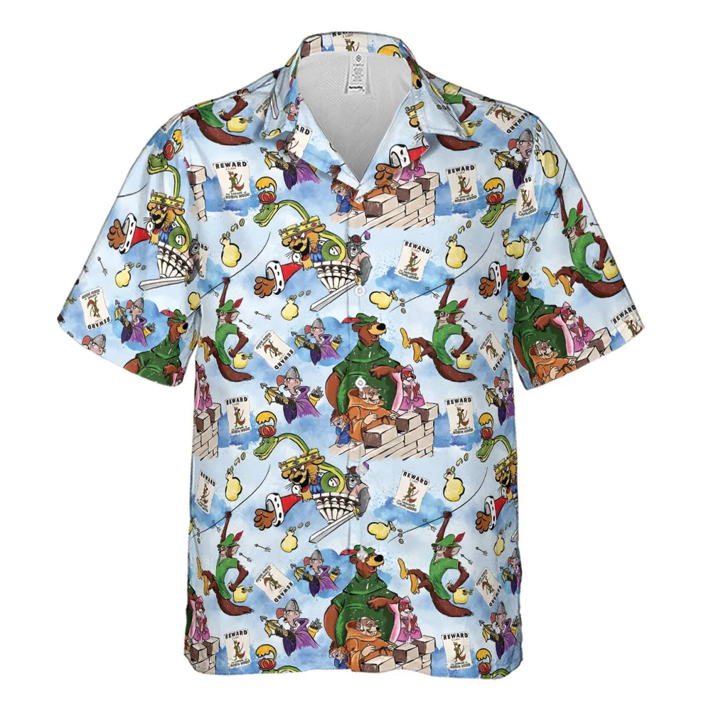 Robin Hood Characters Pattern Hawaiian Shirt - 2