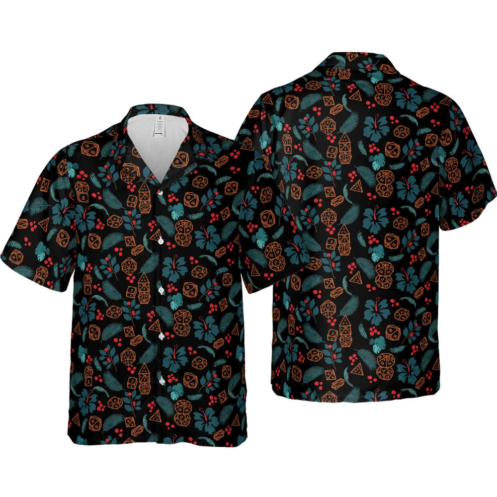 Floral Dice DnD Hawaiian Shirt - 4