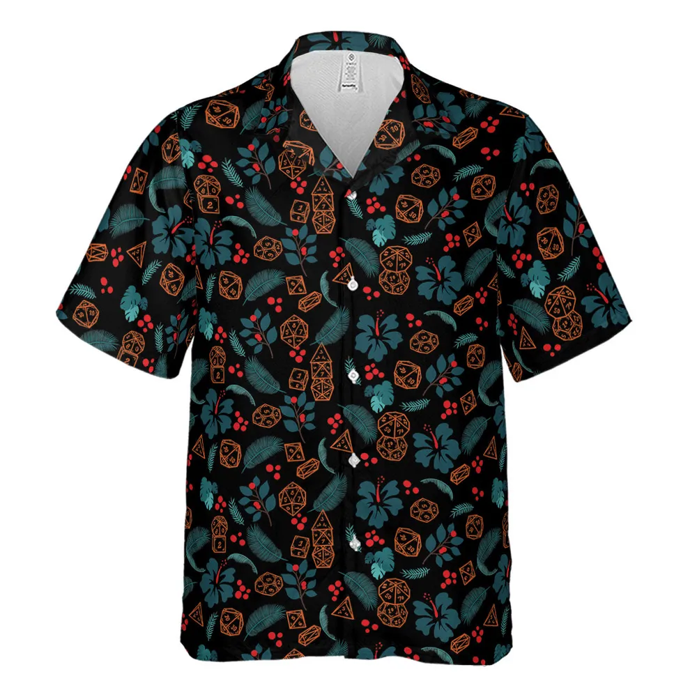 Floral Dice DnD Hawaiian Shirt - 2