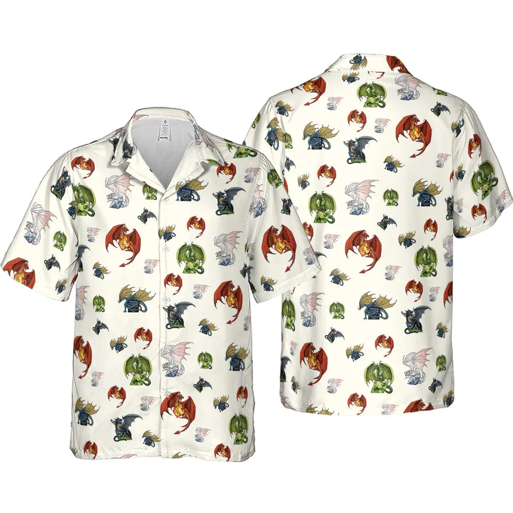Dragon Dice DnD Hawaiian Shirt - 4