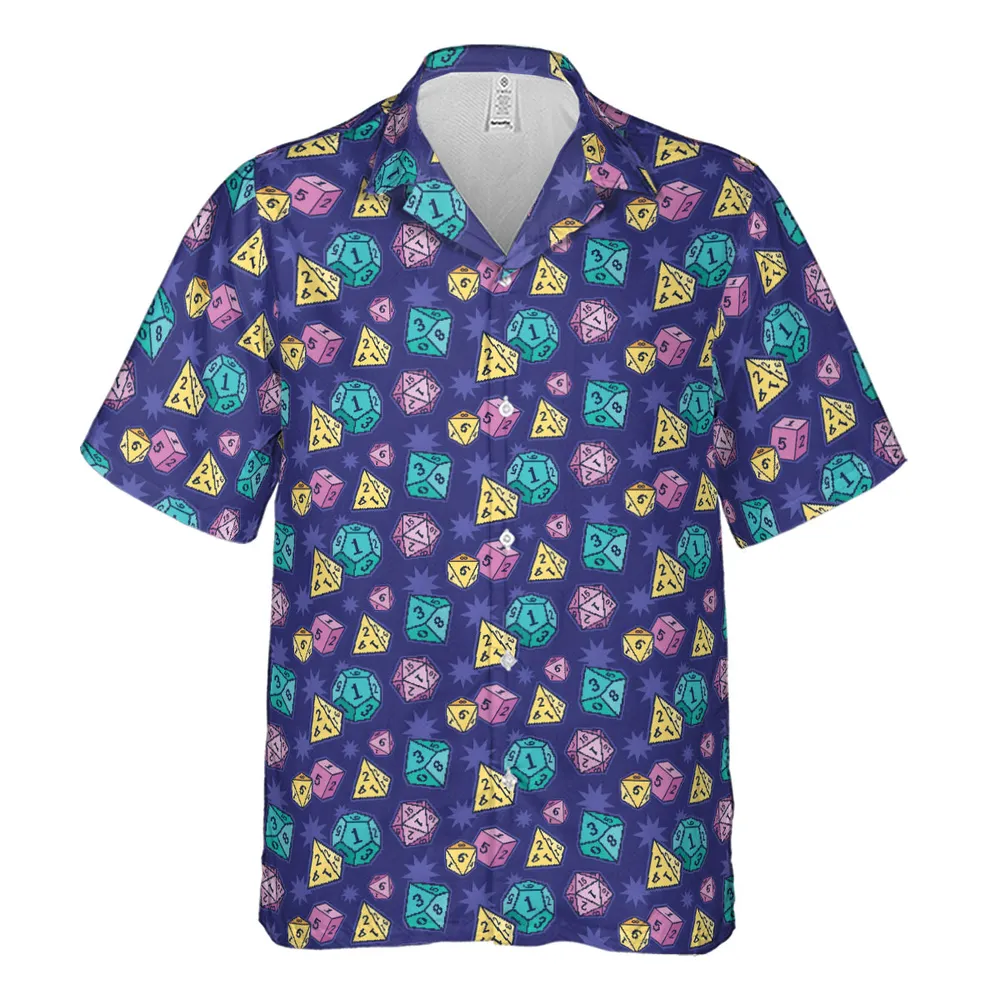 Pixel Dice DnD Hawaiian Shirt - 2