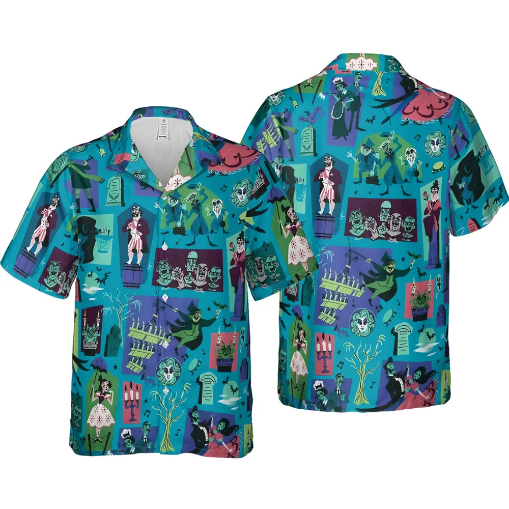 Haunted Chic Haunted Mansion Hawaiian Shirt - 4