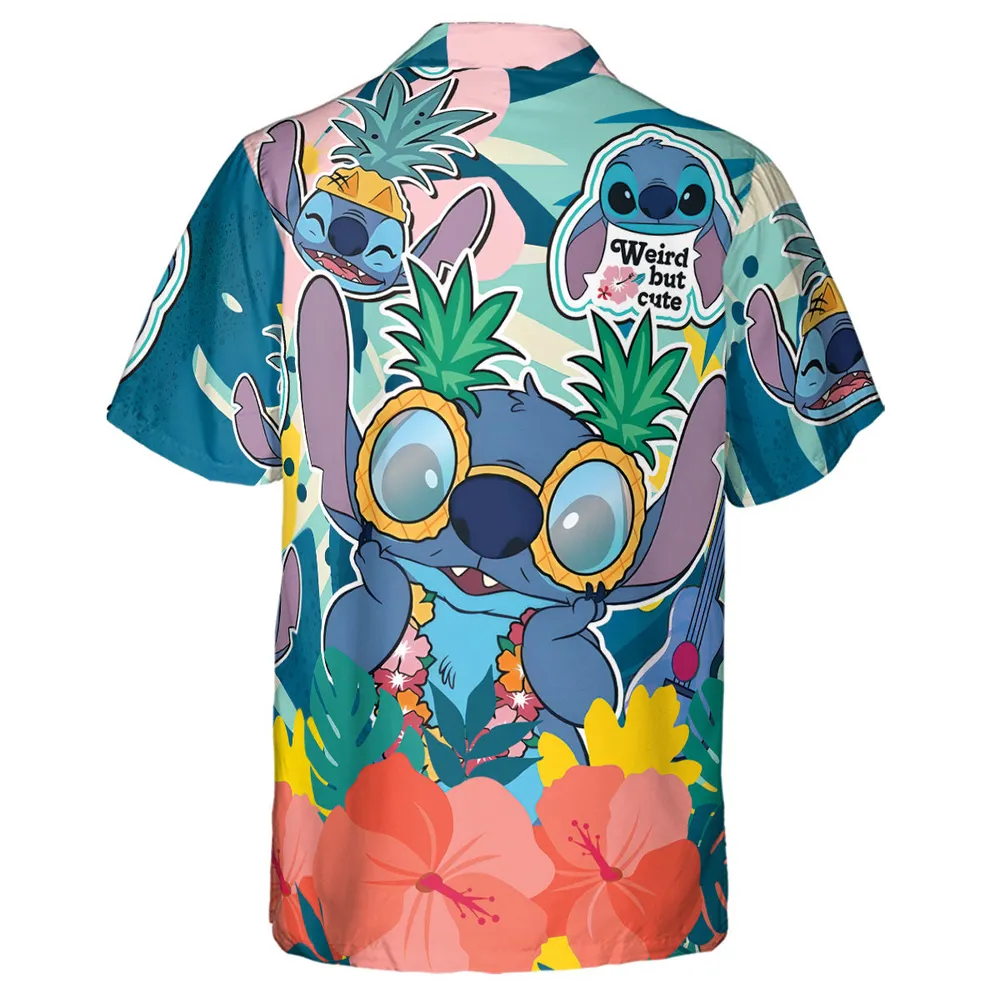 Weird But Cute Stitch Hawaiian Shirt - 3