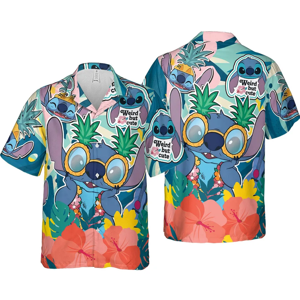 Weird But Cute Stitch Hawaiian Shirt - 4