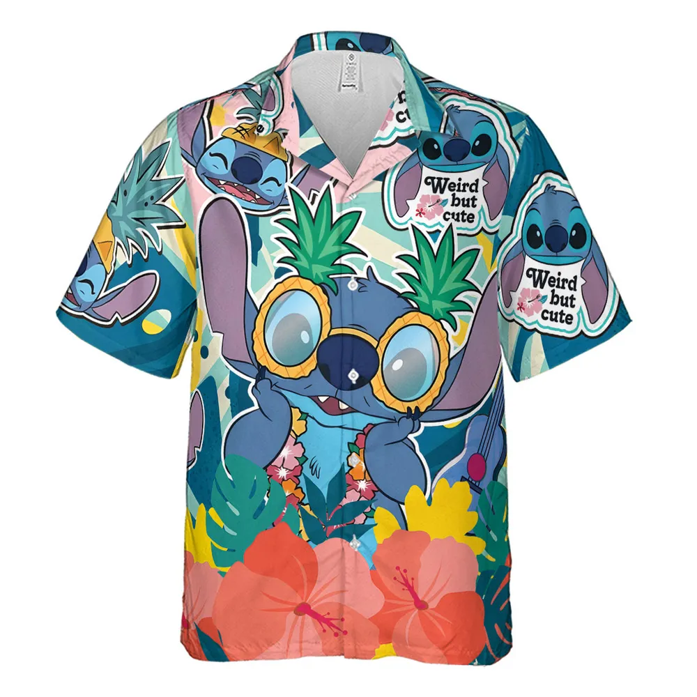 Weird But Cute Stitch Hawaiian Shirt - 2
