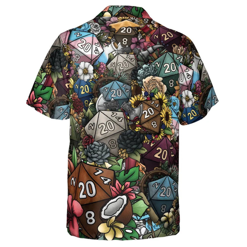 Flower Dice DnD Hawaiian Shirt - 3